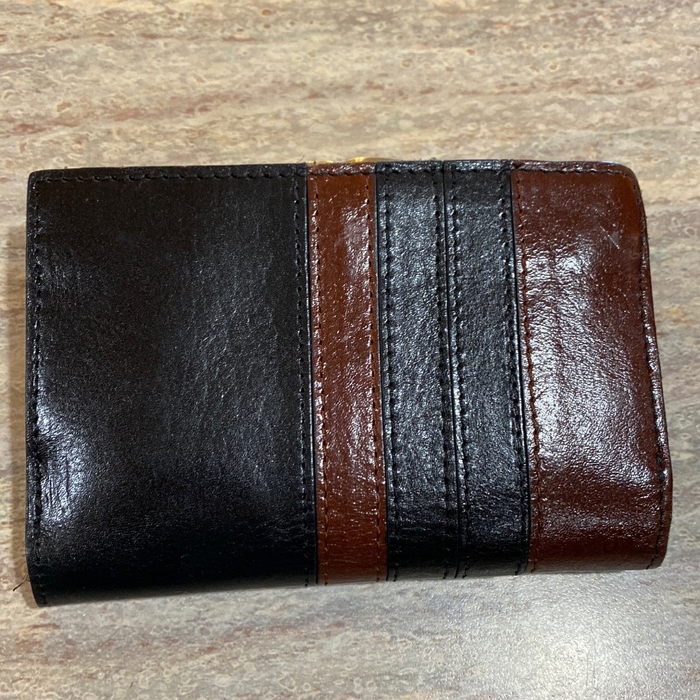Patricia Nash Black and Brown Leather Wallet - Picture 12 of 12